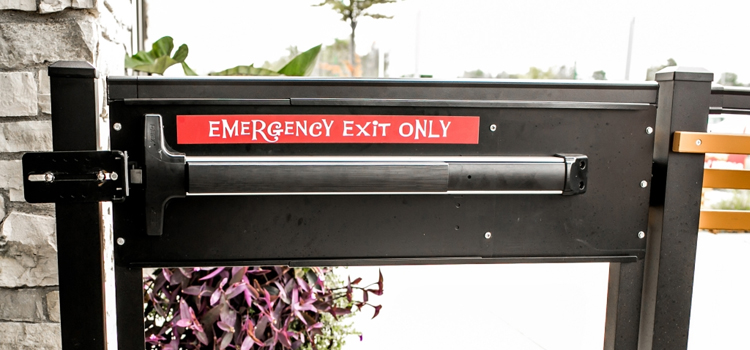 emergency push bar installation in La Mirada
