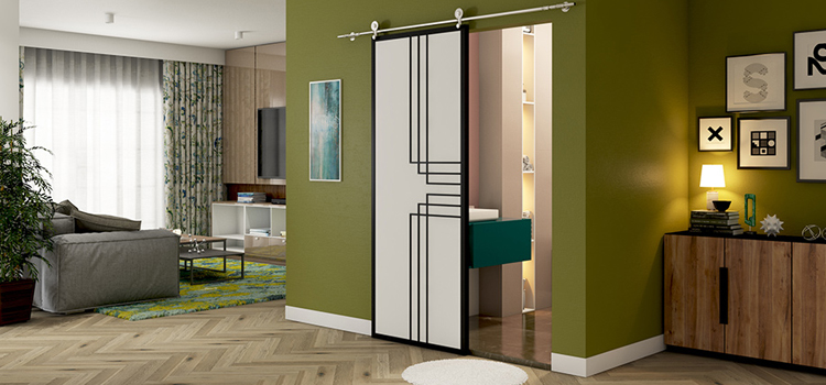 sliding bathroom door installation in La Mirada